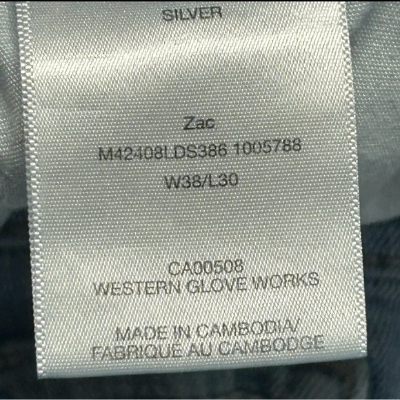 Silver 38/30 Men’s Jeans Blue Straight-Leg Denim - Picture 10 of 12